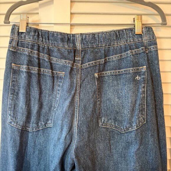 rag & bone Miramar Terry Wide Leg Jeans sweatpants denim medium cotton - Picture 9 of 13